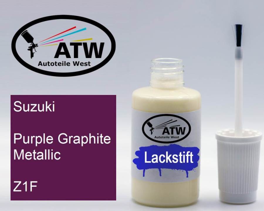 Suzuki, Purple Graphite Metallic, Z1F: 20ml Lackstift, von ATW Autoteile West.